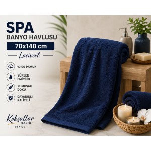 SPA Banyo Havlusu 70x140 cm Lacivert